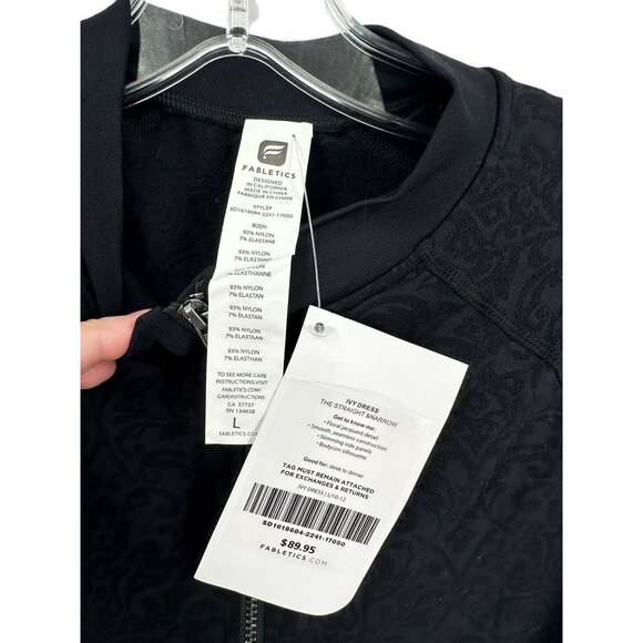 Fabletics Half Zip Patterned Womens Ivy Mini Dress Size S‎ Witchy Goth Grunge - Picture 3 of 8